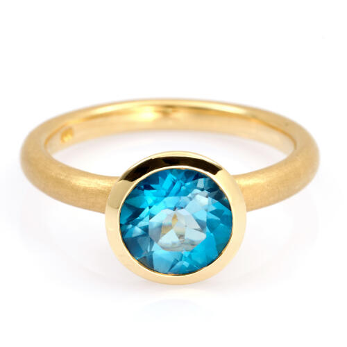 1592063 Ring 750 Gelbgold mit Topas