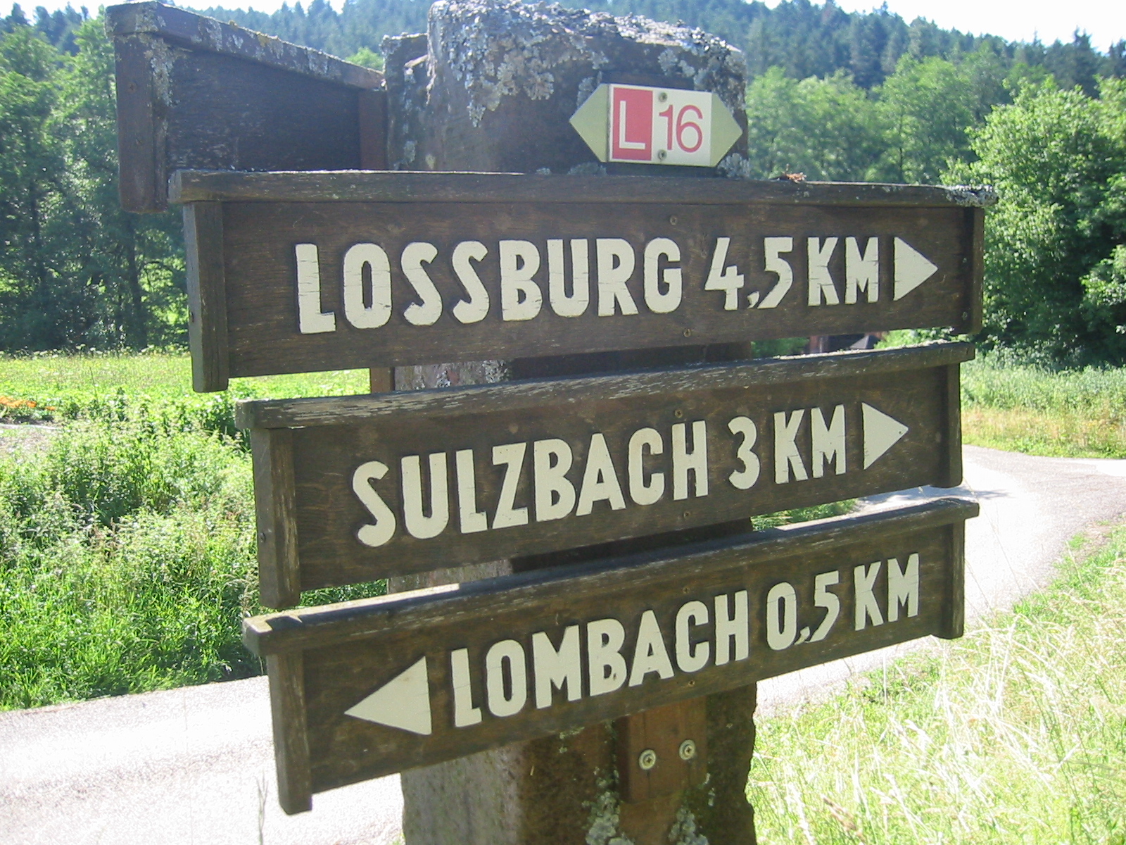 Wegweiser in Lombach