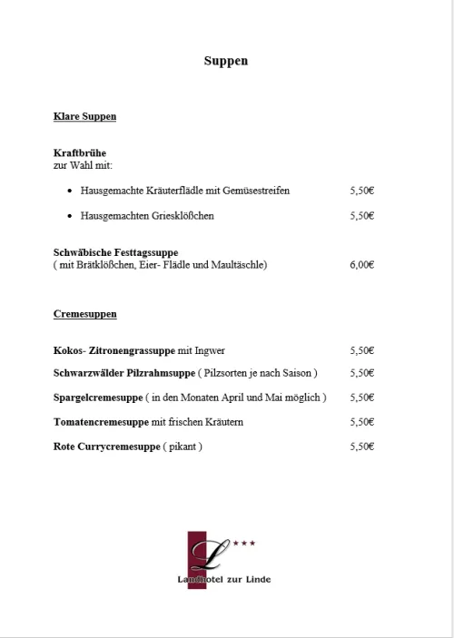 Feste feiern Suppen