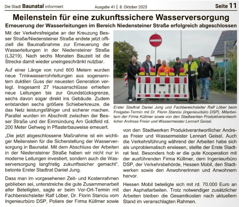 Aktuelles aus dem dsp Ingenieurbüro für Bauwesen